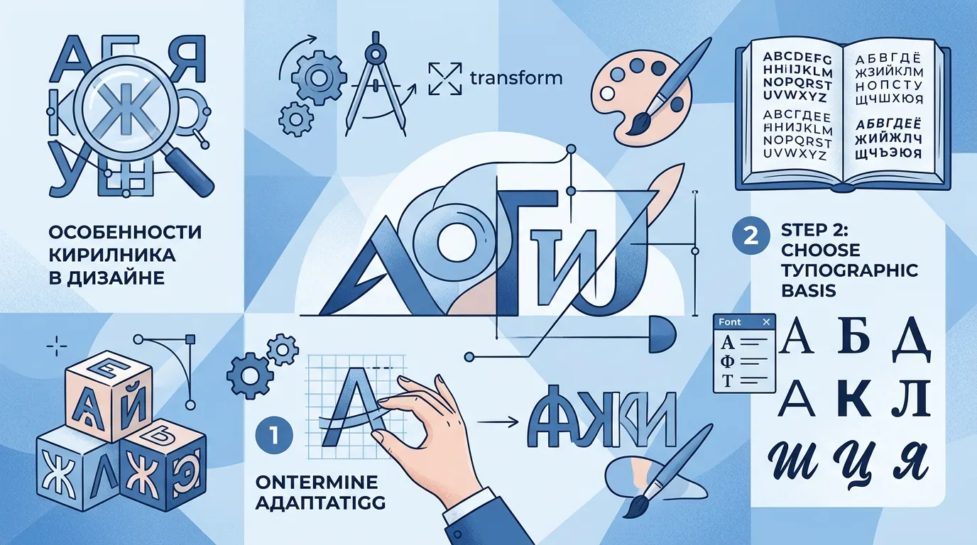 Дизайн логотипа на кириллице