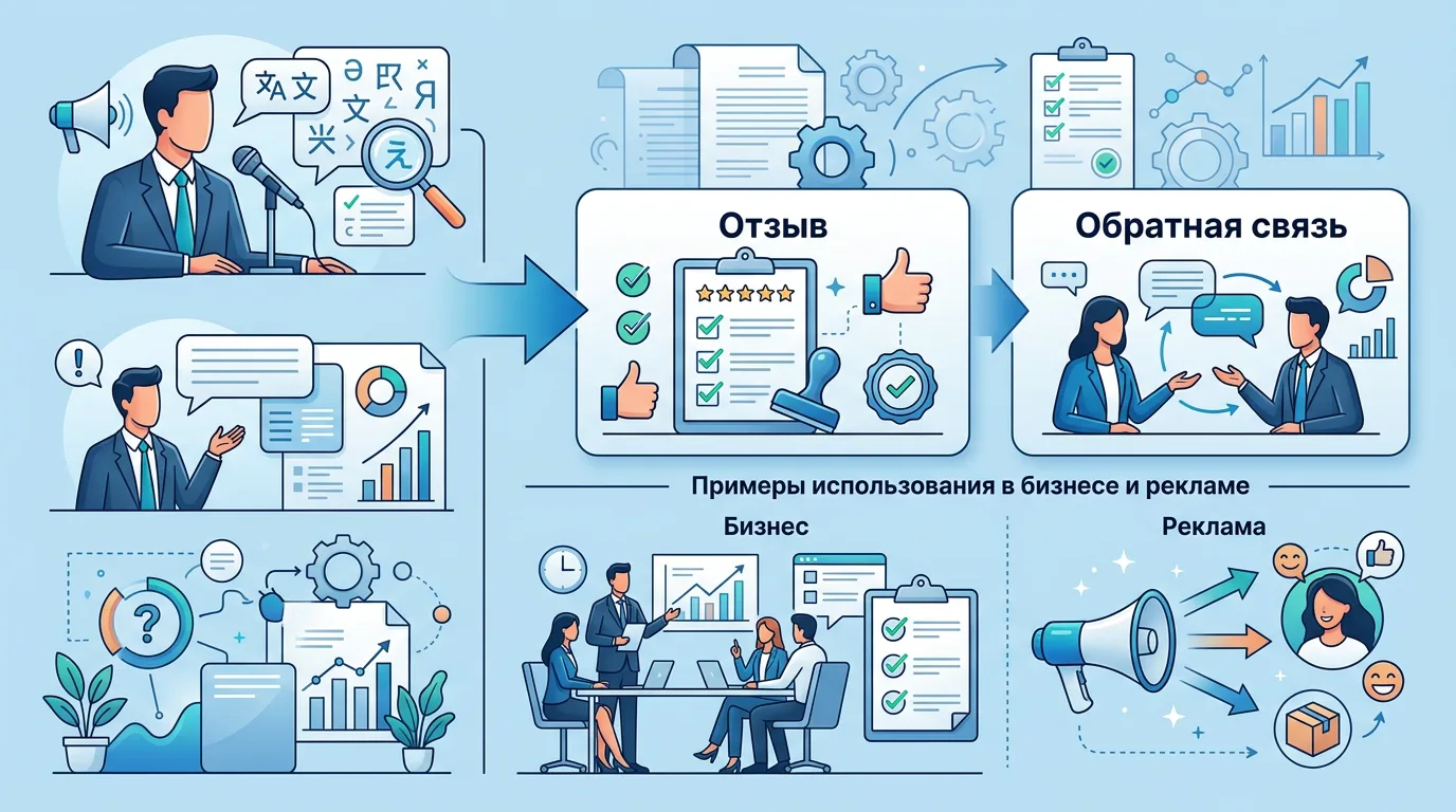 Feedback → Отзыв / Обратная связь